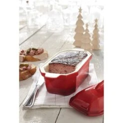 Terrine En Céramique émaillée 20,5 Cm Rouge -Fournitures De Cuisine 059124 4 4 Terrine en ceramique emaillee 20 5 cm rouge Mathon