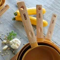 Casserole Ector Induction Aluminium Revêtu Manche En Bois 16 Cm Jaune -Fournitures De Cuisine 108002 2 1 Casserole Ector induction aluminium revetu manche en bois 16 cm jaune Ogo