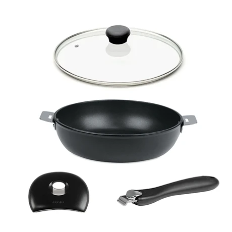 Lot Sauteuse Cookway 28cm Avec Poignée, Anse Et Couvercle 3 Lot Sauteuse Cookway 28cm Avec Poignée, Anse Et Couvercle