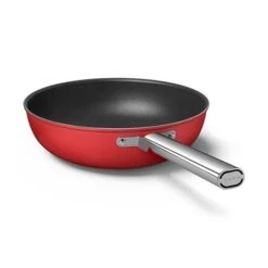 Smeg Wok Aluminium Antiadhésif 30 Cm Rouge Mat -Fournitures De Cuisine 133006 2 6 Wok aluminium antiadhesif 30 cm rouge mat Smeg