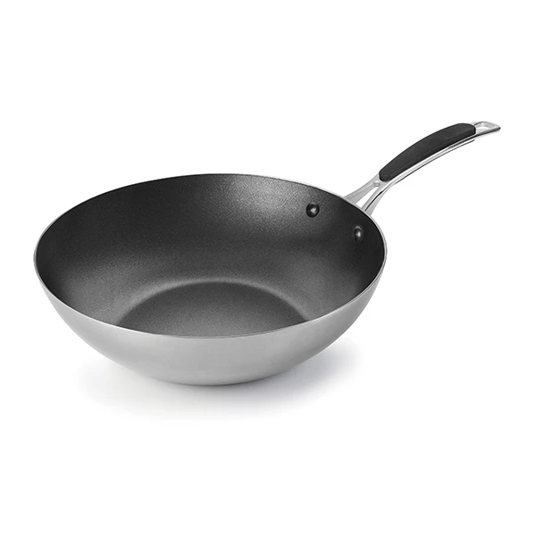 Wok Inox Anti Adhérent Trimetal 28 Cm 3 Wok Inox Anti Adhérent Trimetal 28 Cm
