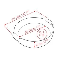Peugeot Plat Four Rond Céramique Rouge 27 Cm -Fournitures De Cuisine 201196 1 3 Plat four rond ceramique rouge 27 cm Peugeot