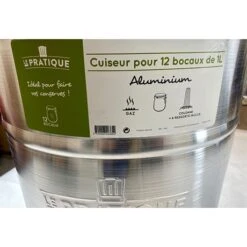 Lot Cuiseur 40 L 12 Bocaux Et Thermomètre à Cadran -Fournitures De Cuisine 209018 4 1 Lot cuiseur 40 L 12 bocaux et thermometre a cadran Le Pratique