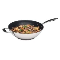 Wok Inox Antiadhérent 30 Cm Excell'Inox 7 Wok Inox Antiadhérent 30 Cm Excell'Inox -Fournitures De Cuisine 272030 2 2 Wok inox antiadherent 30 cm Excell Inox Mathon