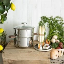 Cuiseur Biome 20 Cm Anses En Bois D'olivier