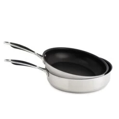 Set Poêle Et Sauteuse Antiadhérentes Inox Excell'Inox 28 Cm