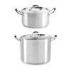 Set De Deux Faitouts En Inox Avec Couvercle 24 Cm Et 28 Cm Excell’inox -Fournitures De Cuisine 279214 0 2 Set de deux faitouts en inox avec couvercle 24 cm et 28 cm Excell inox Mathon