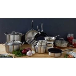 Set De Deux Faitouts En Inox Avec Couvercle 24 Cm Et 28 Cm Excell’inox -Fournitures De Cuisine 279214 4 2 Set de deux faitouts en inox avec couvercle 24 cm et 28 cm Excell inox Mathon