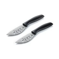 Lot Plaque à Pizza, Coupe Pâte Gradué Et 2 Couteaux à Pizza En Inox -Fournitures De Cuisine 509132 4 1 Lot plaque a pizza coupe pate gradue et 2 couteaux a pizza en inox