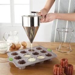 Entonnoir à Piston En Inox Avec Support