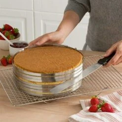 Fournitures De Cuisine -Fournitures De Cuisine 579034 1 1 Set couteau a genoise spatule a glacage et cercle a trancher extensible inox Mathon