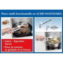 Pince De Cuisson Multifonction Inox 34,5 Cm -Fournitures De Cuisine 671004 4 3 Pince de cuisson multifonction inox 34 5 cm Wenko by Maximex