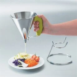 De Buyer Entonnoir à Piston Vert 9 De Buyer Entonnoir à Piston Vert -Fournitures De Cuisine 67351 3 1 Entonnoir a piston vert De Buyer