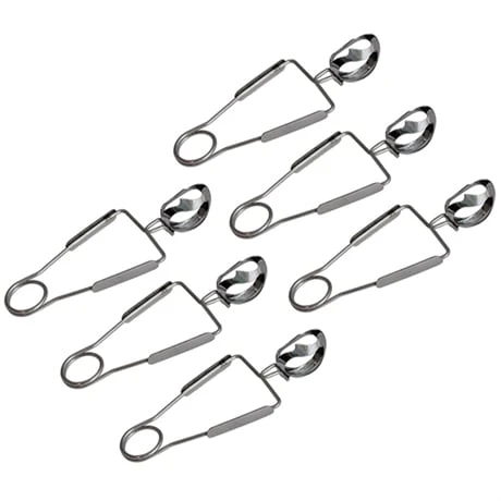 Lot De 6 Pinces à Escargot Inox 3 Lot De 6 Pinces à Escargot Inox