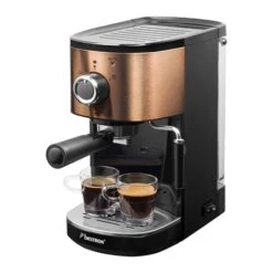 Bestron Machine à Café Expresso Avec Buse Vapeur 15 Bars 1250 1450 W Coloris Cuivre