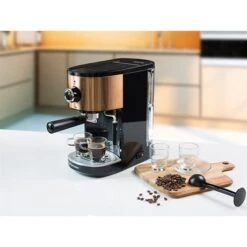 Bestron Machine à Café Expresso Avec Buse Vapeur 15 Bars 1250 1450 W Coloris Cuivre -Fournitures De Cuisine 700101 2 1 Machine a cafe expresso avec buse vapeur 15 bars 1250 1450 W coloris cuivre Bestron