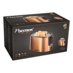 Bestron Grille-pain 2 Tranches 1000 W Coloris Cuivre -Fournitures De Cuisine 702102 4 1 Grille pain 2 tranches 1000 W coloris cuivre Bestron