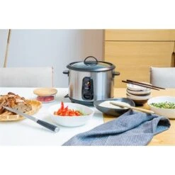 LIVOO Cuiseur à Riz Et à La Vapeur En Inox 1000 W DOC192 -Fournitures De Cuisine 713115 1 2 Cuiseur a riz et a la vapeur en inox 1000 W DOC192 Livoo