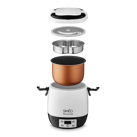 Lunch Box électrique Programmable 1,5 L 300 W Blanc Et Noir 4 Lunch Box électrique Programmable 1,5 L 300 W Blanc Et Noir – Image 2