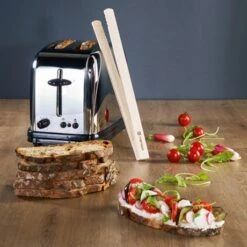 Set Grille-pain Cool Touch 2 Tranches Et Pince à Toast En Bois -Fournitures De Cuisine 729023 3 1 Set grille pain cool touch 2 tranches et pince a toast en bois