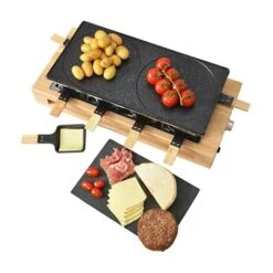 Appareil à Raclette Bamboo 8 Poêlons Et 2 Double Poêlons 1500 W KCWOOD.8.MAXI -Fournitures De Cuisine 760305 4 4 Appareil a raclette Bamboo 8 poelons et 2 double poelons 1500 W KCWOOD 8 MAXI Kitchen Chef Professional