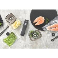 Caso Pompe De Mise Sous Vide électrique Vacu One Touch Eco-Set Avec Accessoires -Fournitures De Cuisine 760363 3 1 Pompe de mise sous vide electrique Vacu One Touch Eco Set avec accessoires Caso