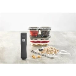 Caso Pompe De Mise Sous Vide électrique Vacu One Touch Eco-Set Avec Accessoires -Fournitures De Cuisine 760363 4 1 Pompe de mise sous vide electrique Vacu One Touch Eco Set avec accessoires Caso