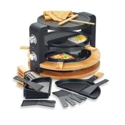 Raclette Ronde Multifonction 10 Poêlons 1500 W -Fournitures De Cuisine 780193 3 1 Raclette ronde multifonction 10 poelons 1500 W Kitchen Chef Professional