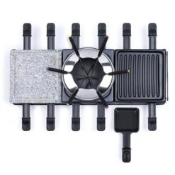 LIVOO Appareil à Raclette Fondue 12 Personnes 1650 W -Fournitures De Cuisine 780211 2 3 Appareil a raclette fondue 12 personnes 1650 W Livoo