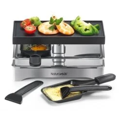 Appareil à Raclette électrique 2 Poêlons 440 W -Fournitures De Cuisine 780252 2 1 Appareil a raclette electrique 2 poelons 440 W Naturamix