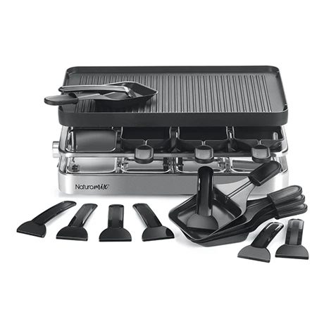 Appareil Raclette-gril Et Crêpes électrique 8 Poêlons 1200 W 3 Appareil Raclette-gril Et Crêpes électrique 8 Poêlons 1200 W