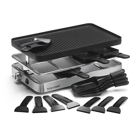 Appareil Raclette-gril Et Crêpes électrique 8 Poêlons 1200 W 4 Appareil Raclette-gril Et Crêpes électrique 8 Poêlons 1200 W – Image 2