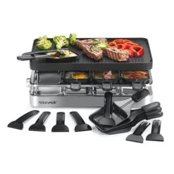 Appareil Raclette-gril Et Crêpes électrique 8 Poêlons 1200 W 8 Appareil Raclette-gril Et Crêpes électrique 8 Poêlons 1200 W -Fournitures De Cuisine 780254 2 1 Appareil raclette gril et crepes electrique 8 poelons 1200 W Naturamix