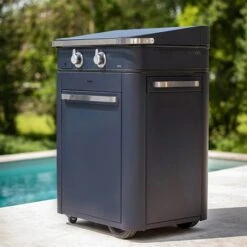 Plancha à Gaz Combo Enosign 65 Bleu Navy 2 Feux -Fournitures De Cuisine 781013 2 4 Plancha a gaz Combo enosign 65 bleu navy 2 feux ENO