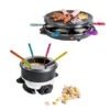 LIVOO Set Appareils à Raclette Et à Fondue 6 Personnes -Fournitures De Cuisine 789020 0 1 Set appareils a raclette et a fondue 6 personnes Livoo