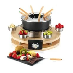 Set Appareils à Raclette Et à Fondue En Bois 9 Set Appareils à Raclette Et à Fondue En Bois -Fournitures De Cuisine 789021 3 1 Set appareils a raclette et a fondue en bois Kitchen Chef Professional
