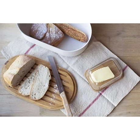 Beurrier Verre Bambou Avec Couteau 5 Beurrier Verre Bambou Avec Couteau – Image 3